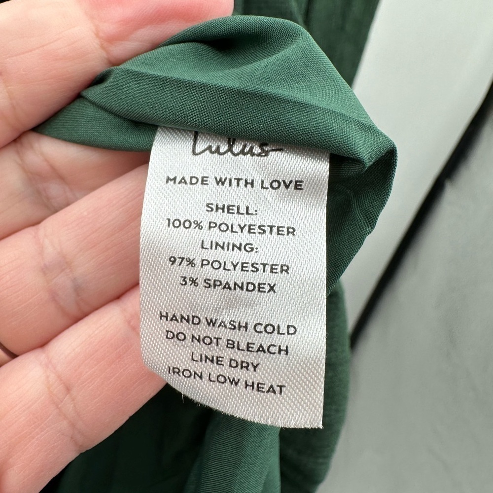 LULUS M long Babydoll Adorable days tiered green cottagecore boho mini dress - Picture 9 of 12